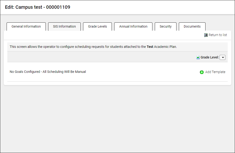 DIS Add Academic Plans