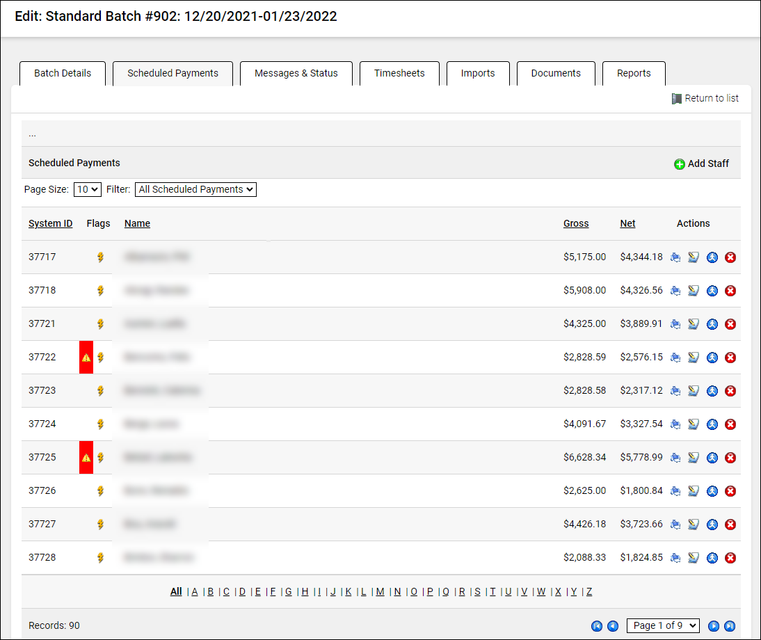 PY Add Staff to a Payroll Batch